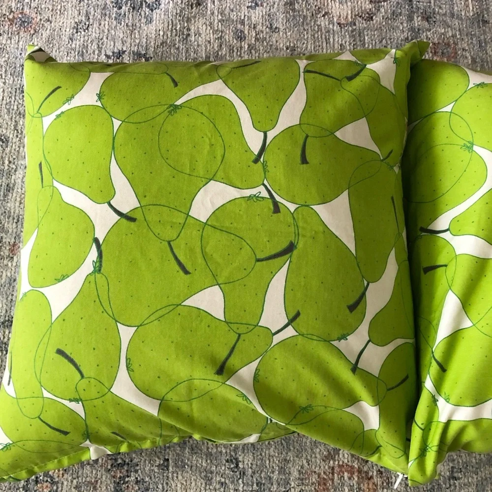 Ikea Set of 2 Pear Pillow Covers 20”x20”
